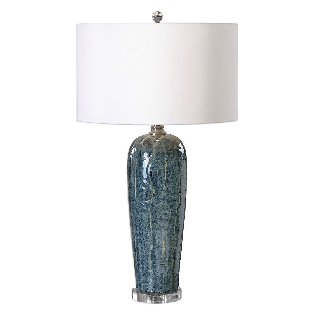 Maira One Light Table Lamp in Brushed Nickel - available from The Lighting Shoppe, trusted by Canadian homeowners