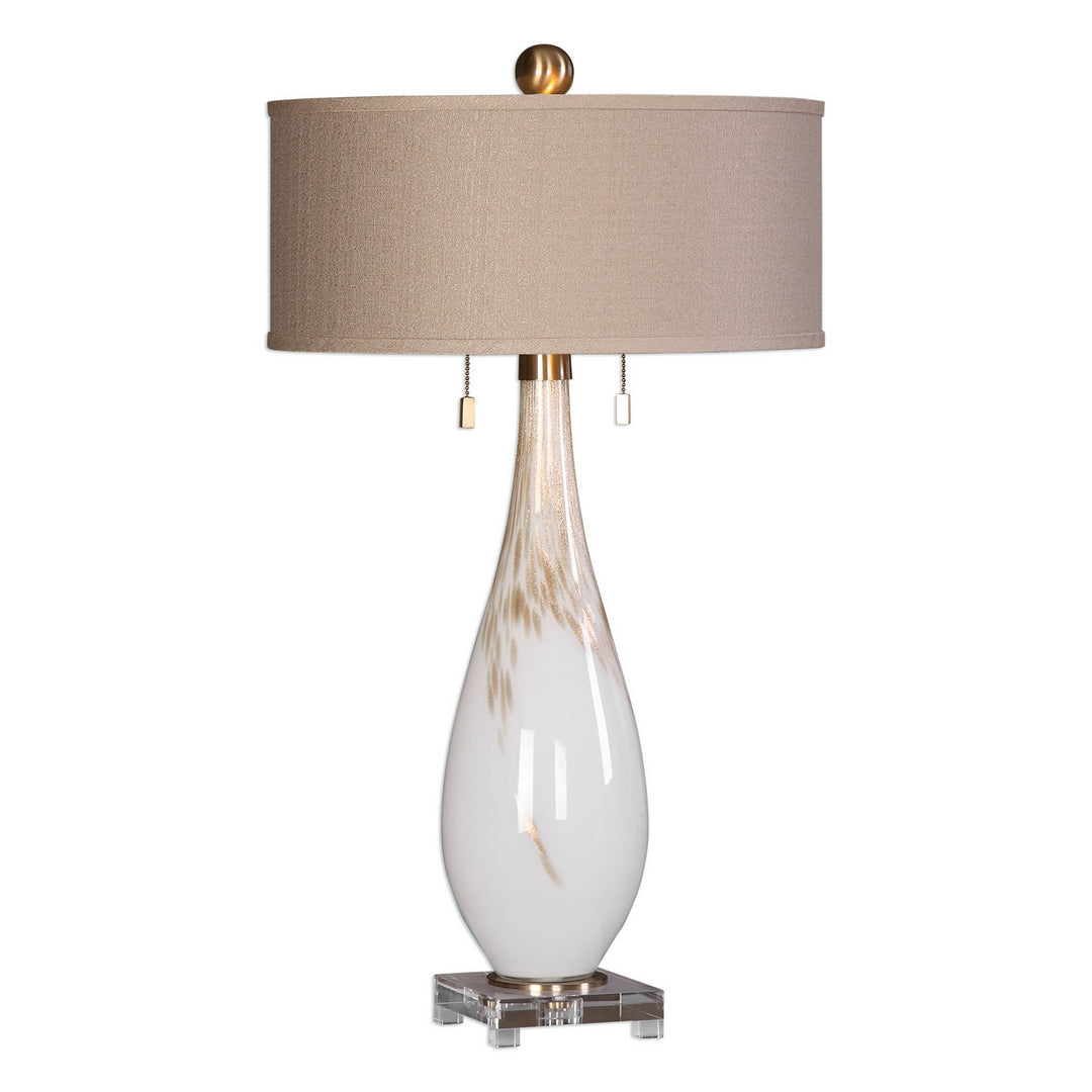 Cardoni Two Light Table Lamp in Brushed Brass - available from The Lighting Shoppe, trusted by Canadian homeowners