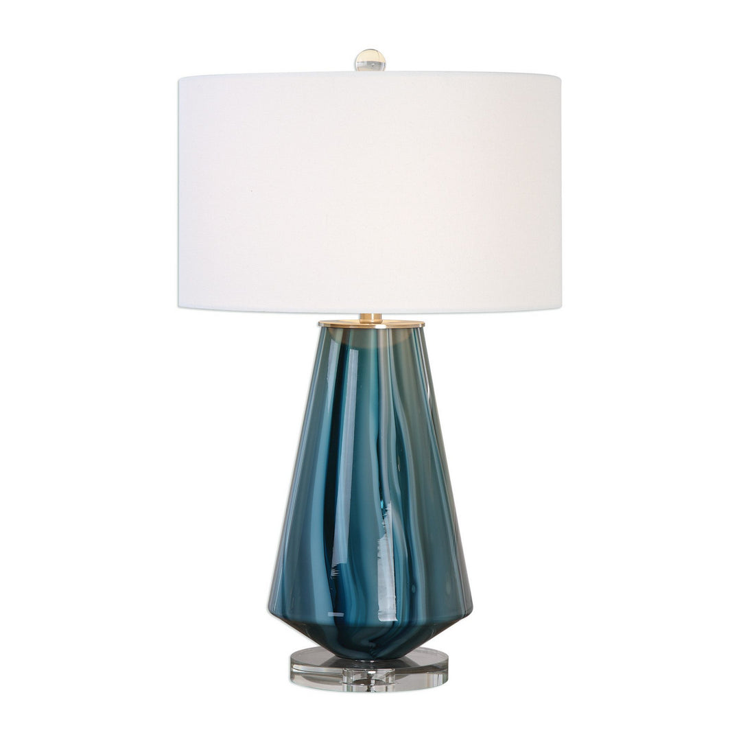 Pescara One Light Table Lamp in Brushed Nickel - available from The Lighting Shoppe, trusted by Canadian homeowners