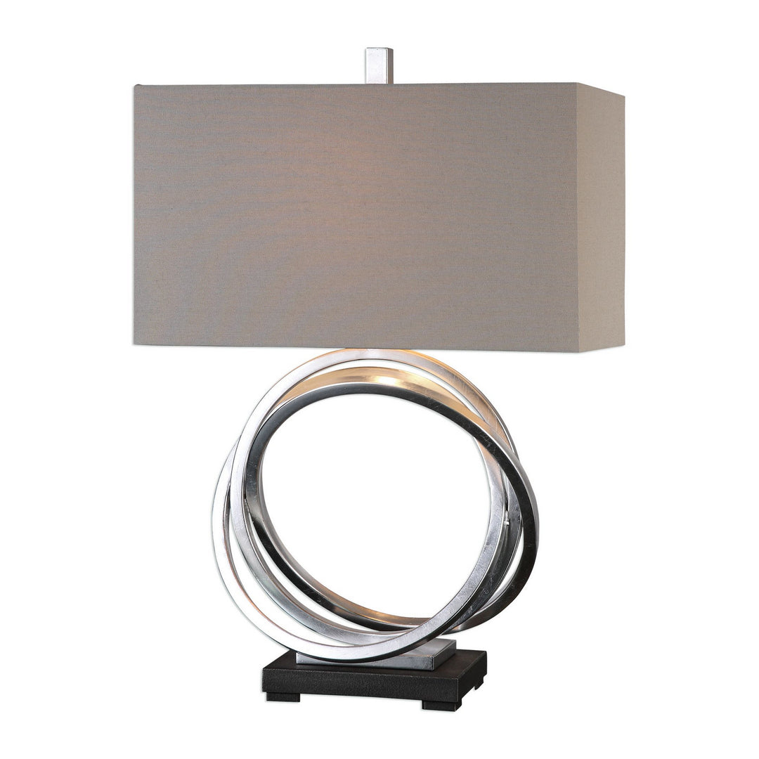 Soroca One Light Table Lamp in Metallic Silver Leaf - available from The Lighting Shoppe, trusted by Canadian homeowners