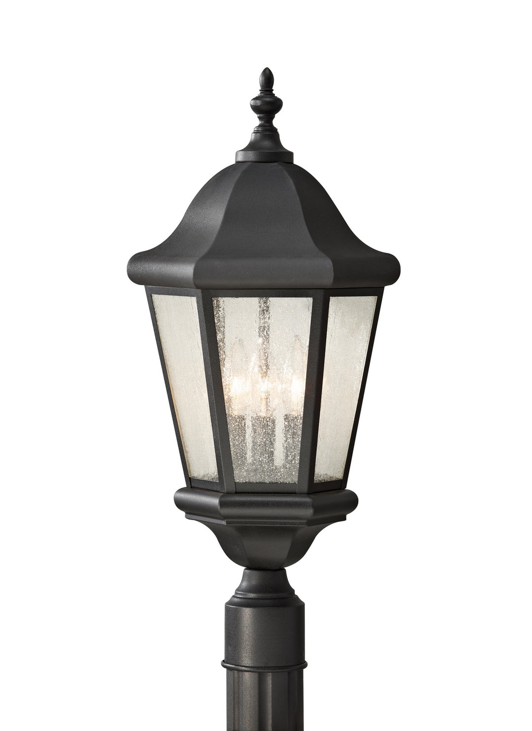 Martinsville Three Light Outdoor Post Lantern in Black - available from The Lighting Shoppe, trusted by Canadian homeowners