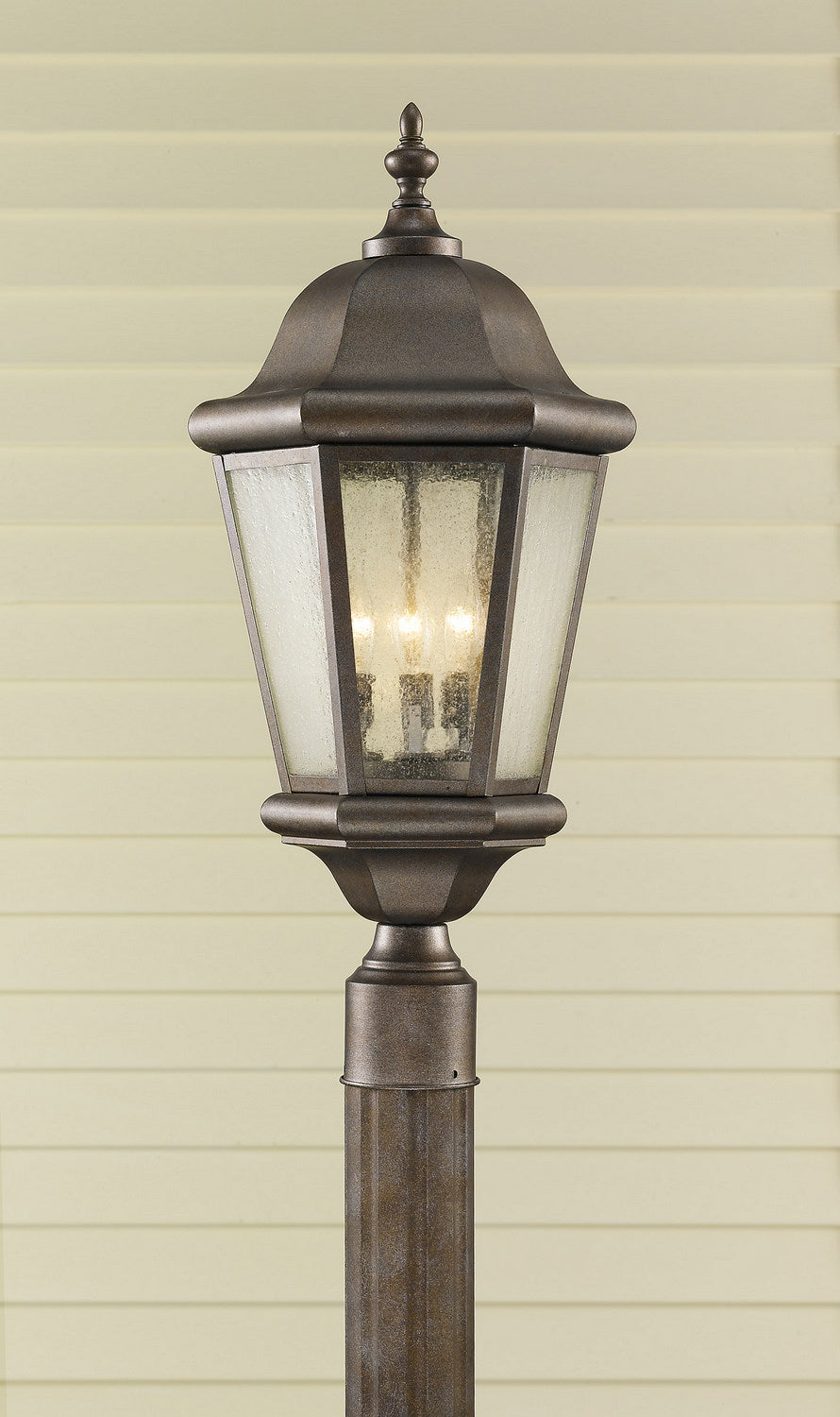 Generation Lighting Canada - OL5907CB - Three Light Outdoor Post Lantern - Martinsville - Corinthian Bronze