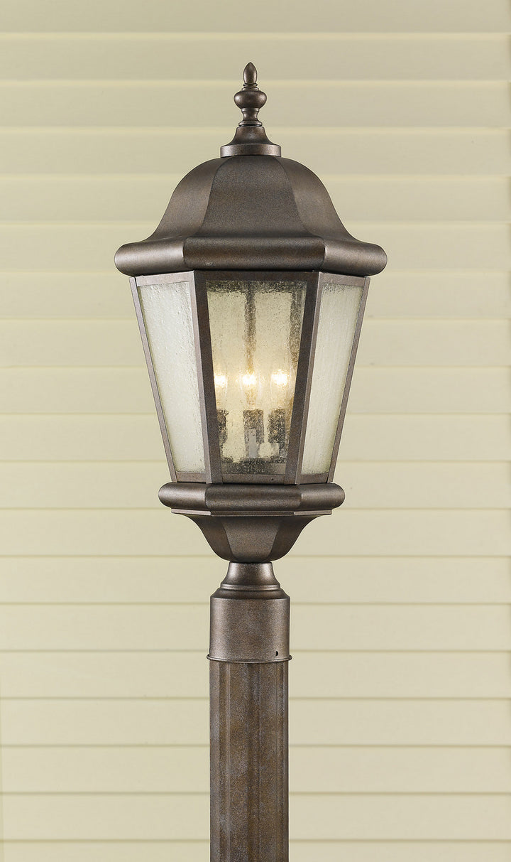 Generation Lighting Canada - OL5907CB - Three Light Outdoor Post Lantern - Martinsville - Corinthian Bronze
