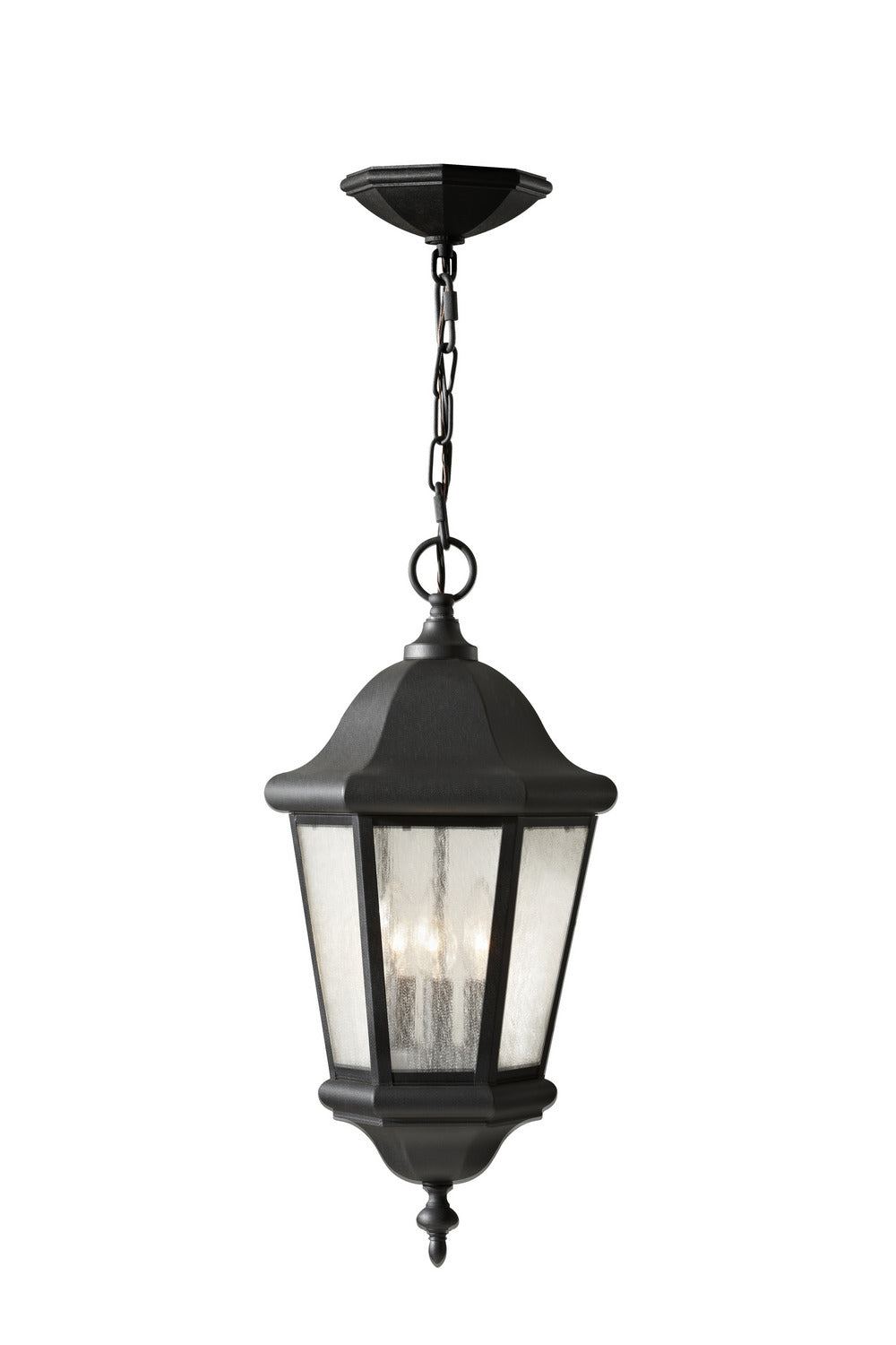 Generation Lighting Canada - OL5911BK - Three Light Outdoor Pendant - Martinsville - Black