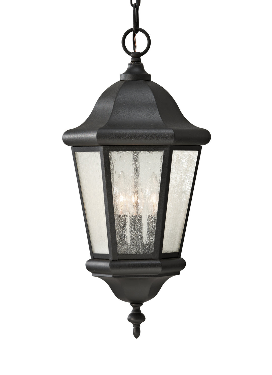 Martinsville Three Light Outdoor Pendant in Black - available from The Lighting Shoppe, trusted by Canadian homeowners