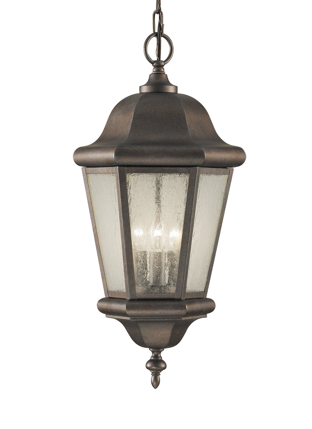 Martinsville Three Light Outdoor Pendant in Corinthian Bronze - available from The Lighting Shoppe, trusted by Canadian homeowners