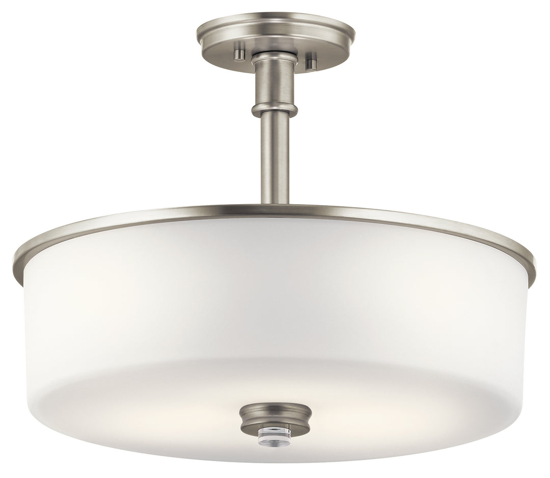 Kichler Canada - 43925NI - Three Light Pendant/Semi Flush - Joelson - Brushed Nickel