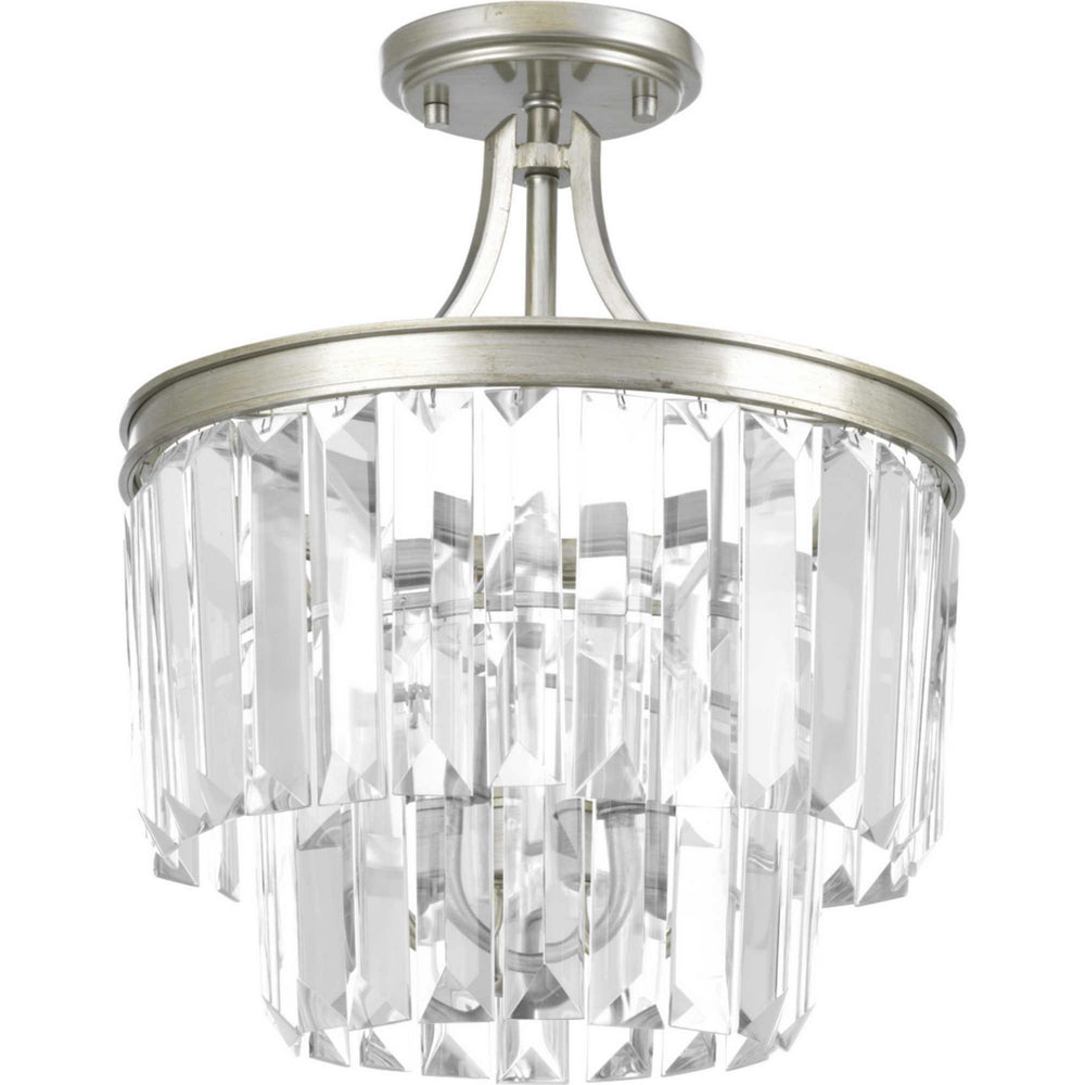 Progress Canada - P2325-134 - Three Light Semi-Flush Convertible - Glimmer - Silver Ridge