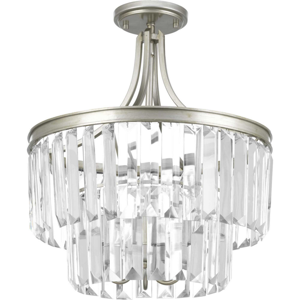 Progress Canada - P2326-134 - Three Light Semi-Flush Convertible - Glimmer - Silver Ridge