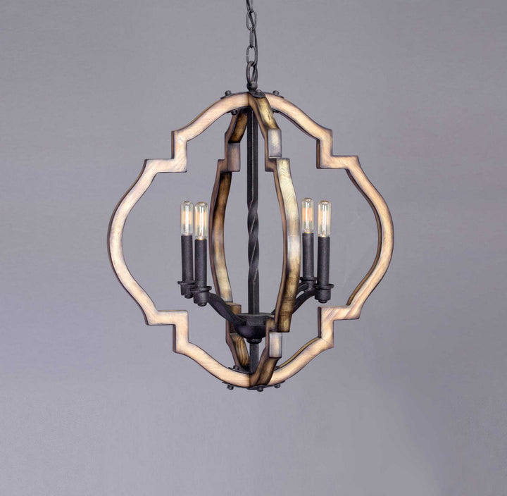 Progress Canada - P4766-71 - Four Light Chandelier - Spicewood - Gilded Iron