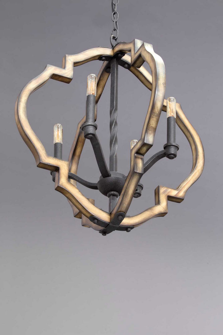 Progress Canada - P4766-71 - Four Light Chandelier - Spicewood - Gilded Iron