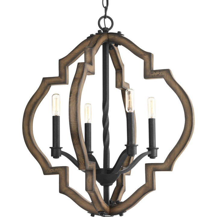 Progress Canada - P4766-71 - Four Light Chandelier - Spicewood - Gilded Iron