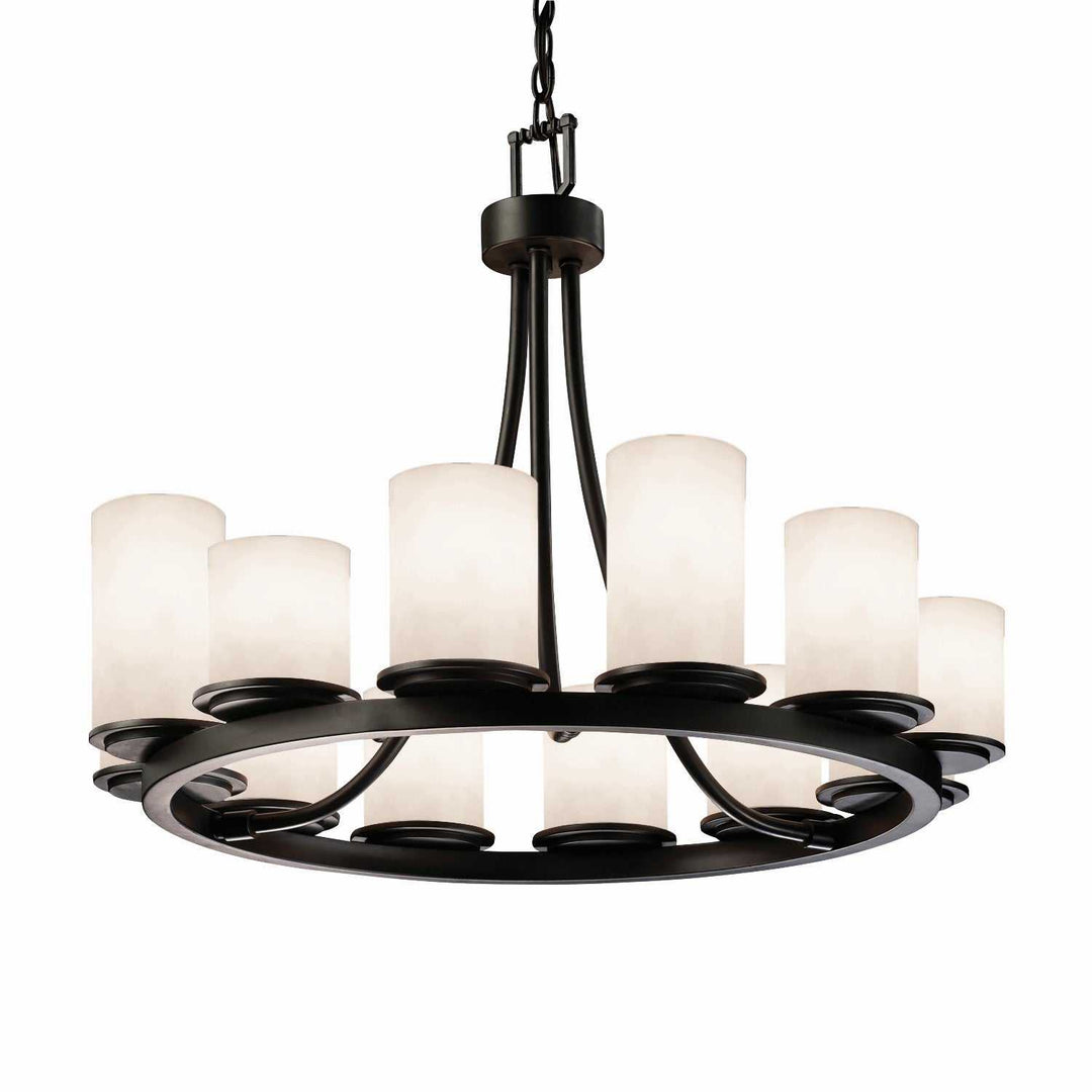 Clouds 12 Light Chandelier in Matte Black Justice Designs