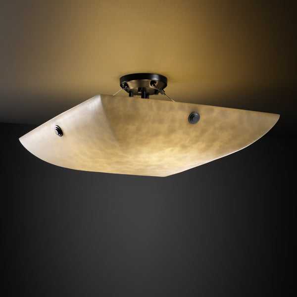 Clouds LED Semi-Flush Mount in Matte Black Justice Designs
