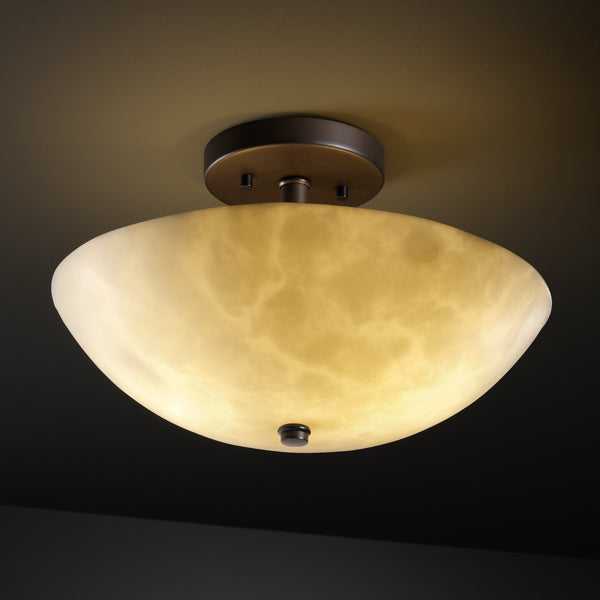 Clouds LED Semi-Flush Mount in Dark Bronze Justice Designs