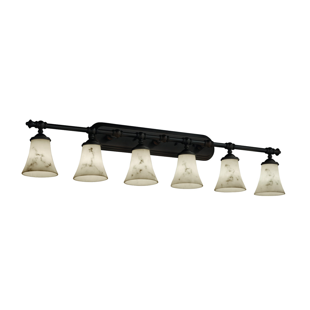 Justice Designs - FAL-8526-20-DBRZ - Six Light Bath Bar - LumenAria - Dark Bronze