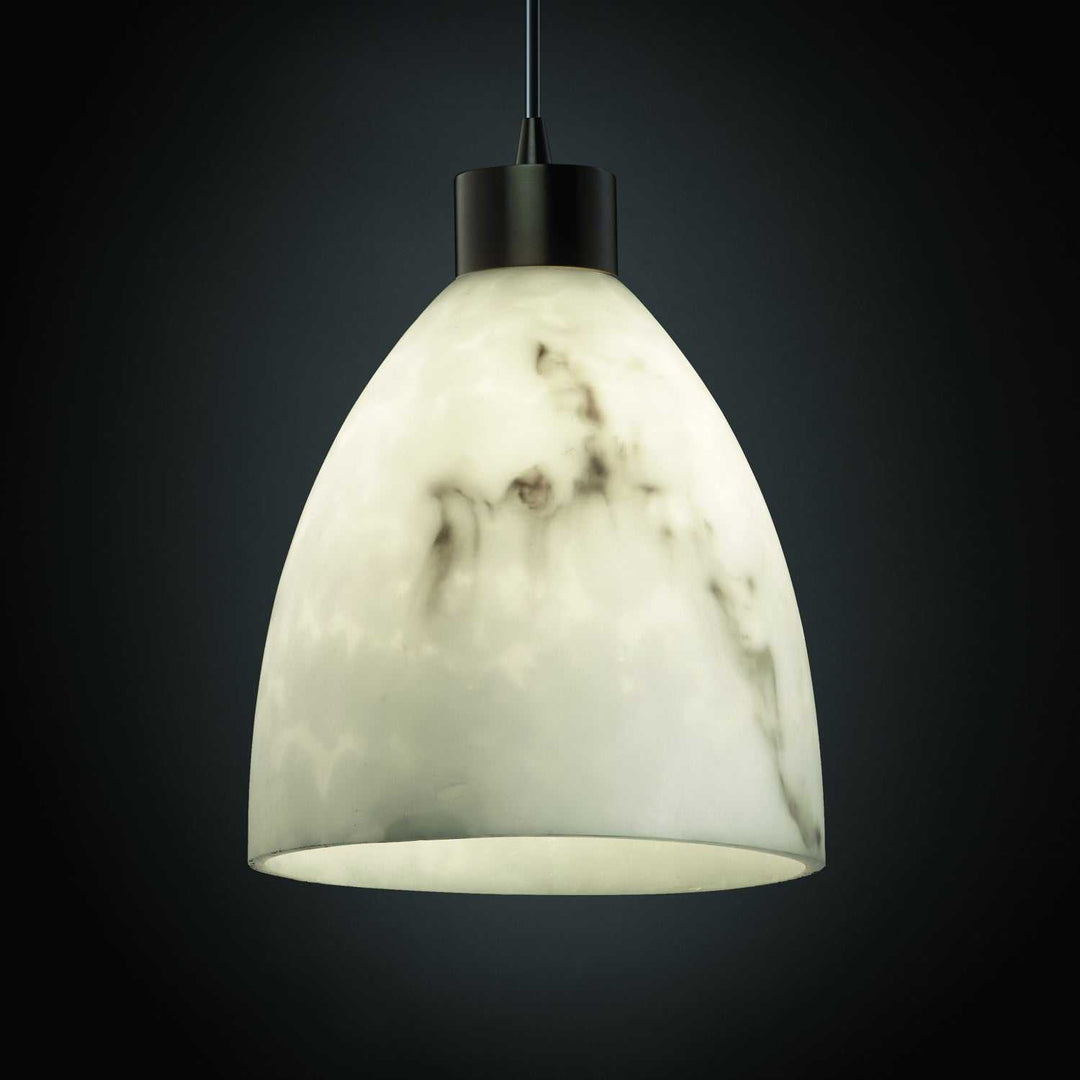 LumenAria One Light Pendant in Dark Bronze Justice Designs