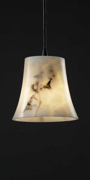 LumenAria One Light Pendant in Matte Black Justice Designs