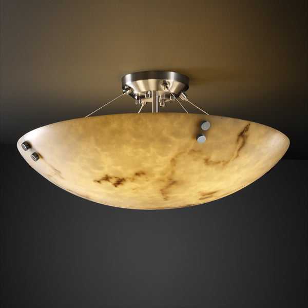 LumenAria LED Semi-Flush Mount in Brushed Nickel Justice Designs