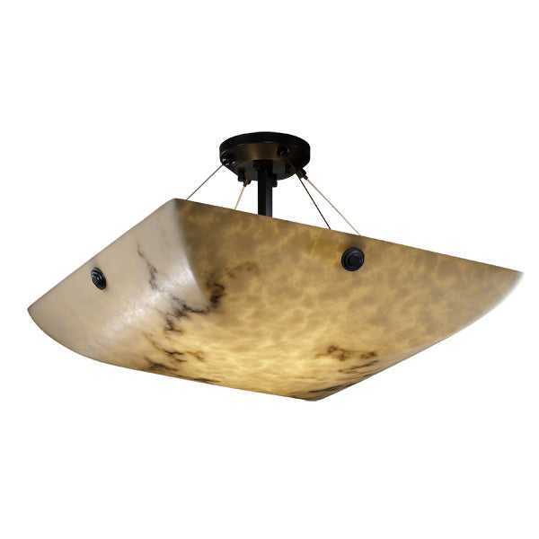 LumenAria LED Semi-Flush Mount in Matte Black Justice Designs