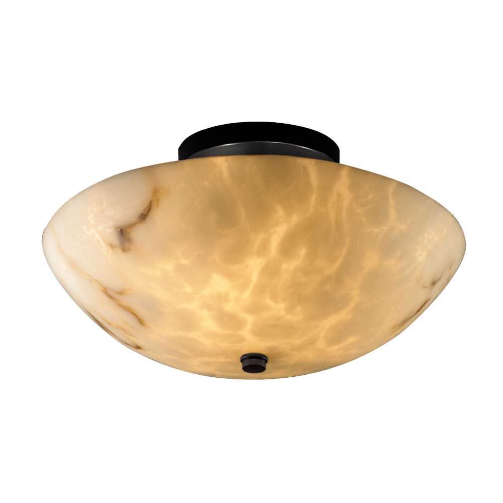 LumenAria LED Semi-Flush Mount in Matte Black Justice Designs