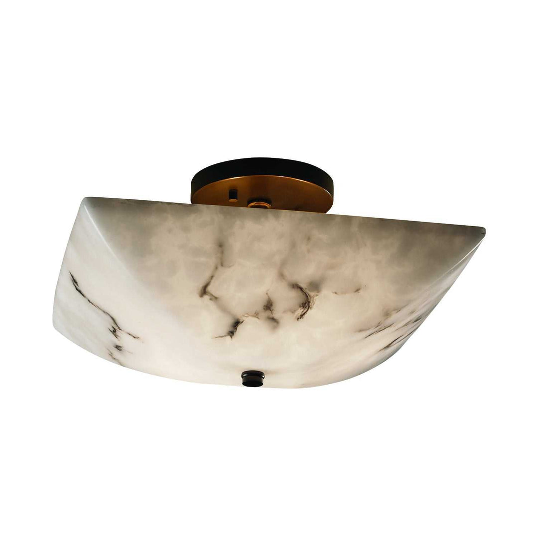 LumenAria LED Semi-Flush Mount in Dark Bronze Justice Designs