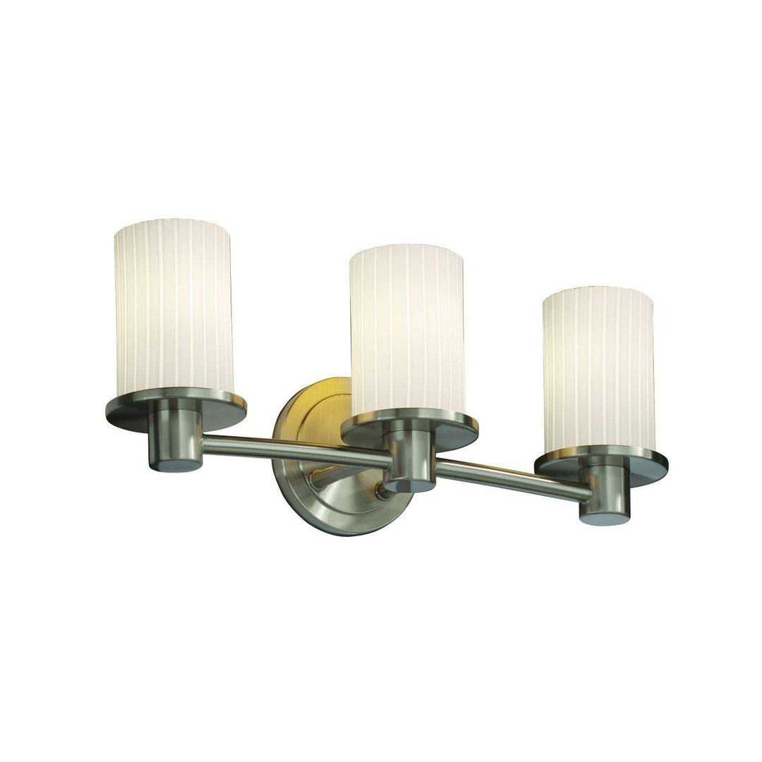 Fusion Three Light Bath Bar in Brushed Nickel Justice Designs