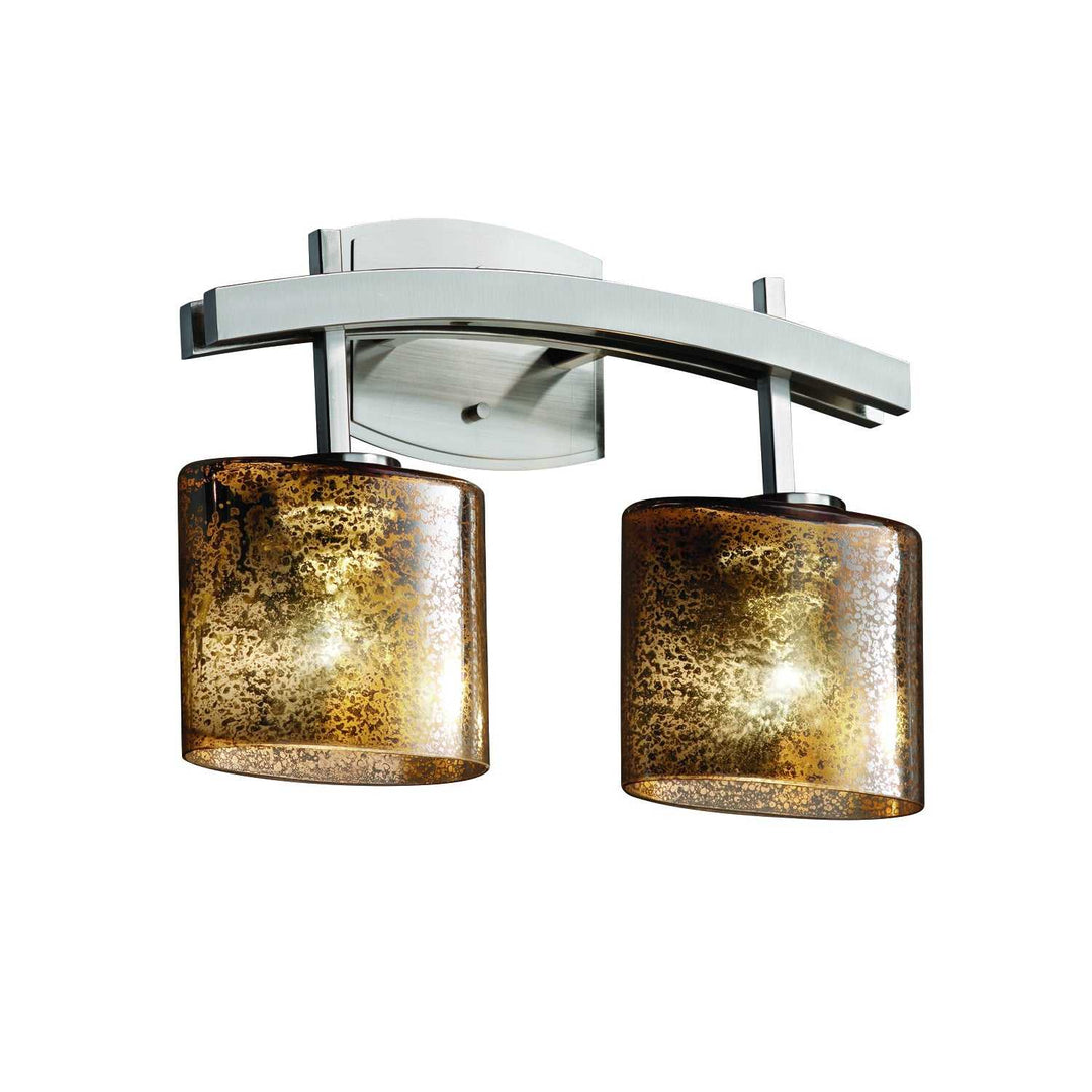 Fusion Two Light Bath Bar in Brushed Nickel Justice Designs