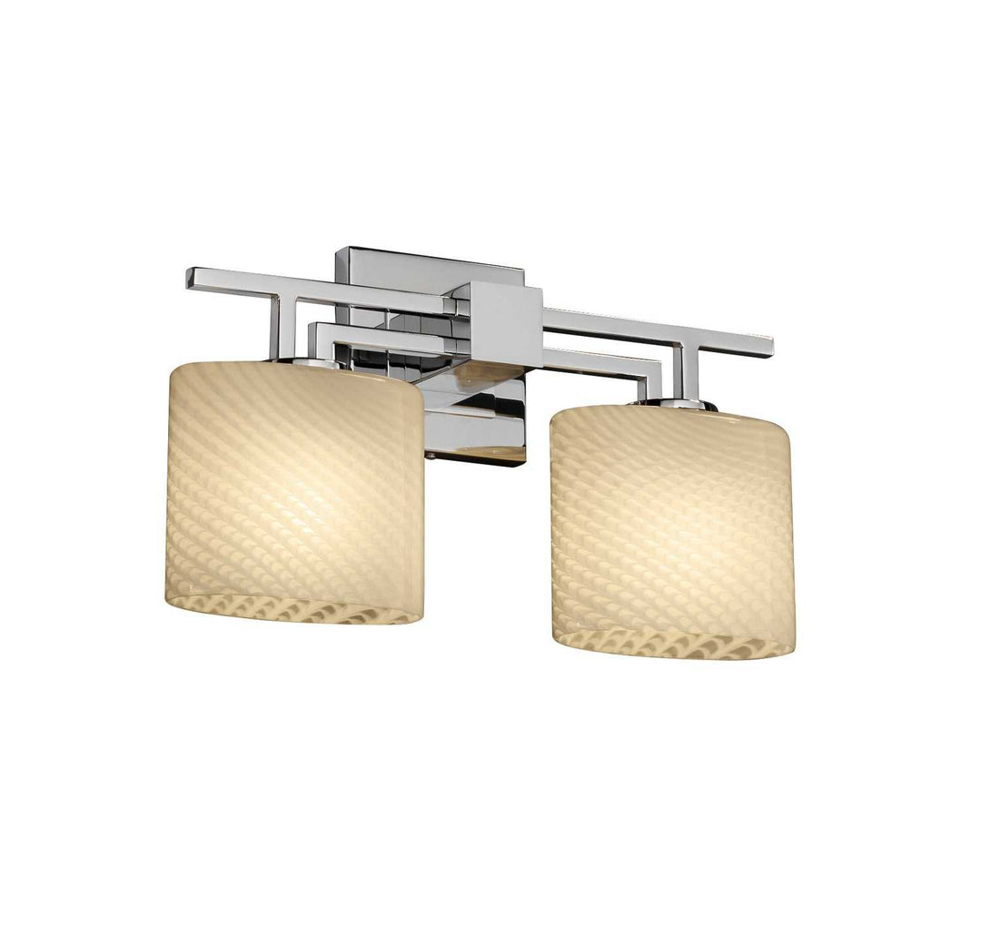 Fusion Two Light Bath Bar in Polished Chrome Justice Designs