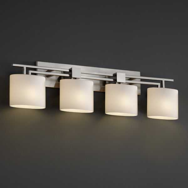 Fusion Four Light Bath Bar in Brushed Nickel Justice Designs