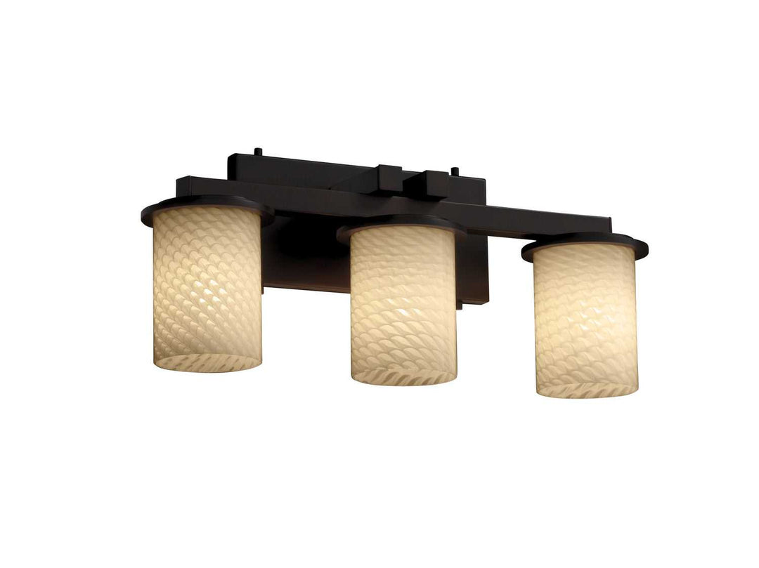 Fusion Three Light Bath Bar in Dark Bronze Justice Designs