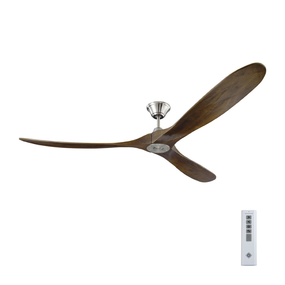 Visual Comfort Fan Canada - 3MAVR70BS - 70"Ceiling Fan - Maverick - Brushed Steel