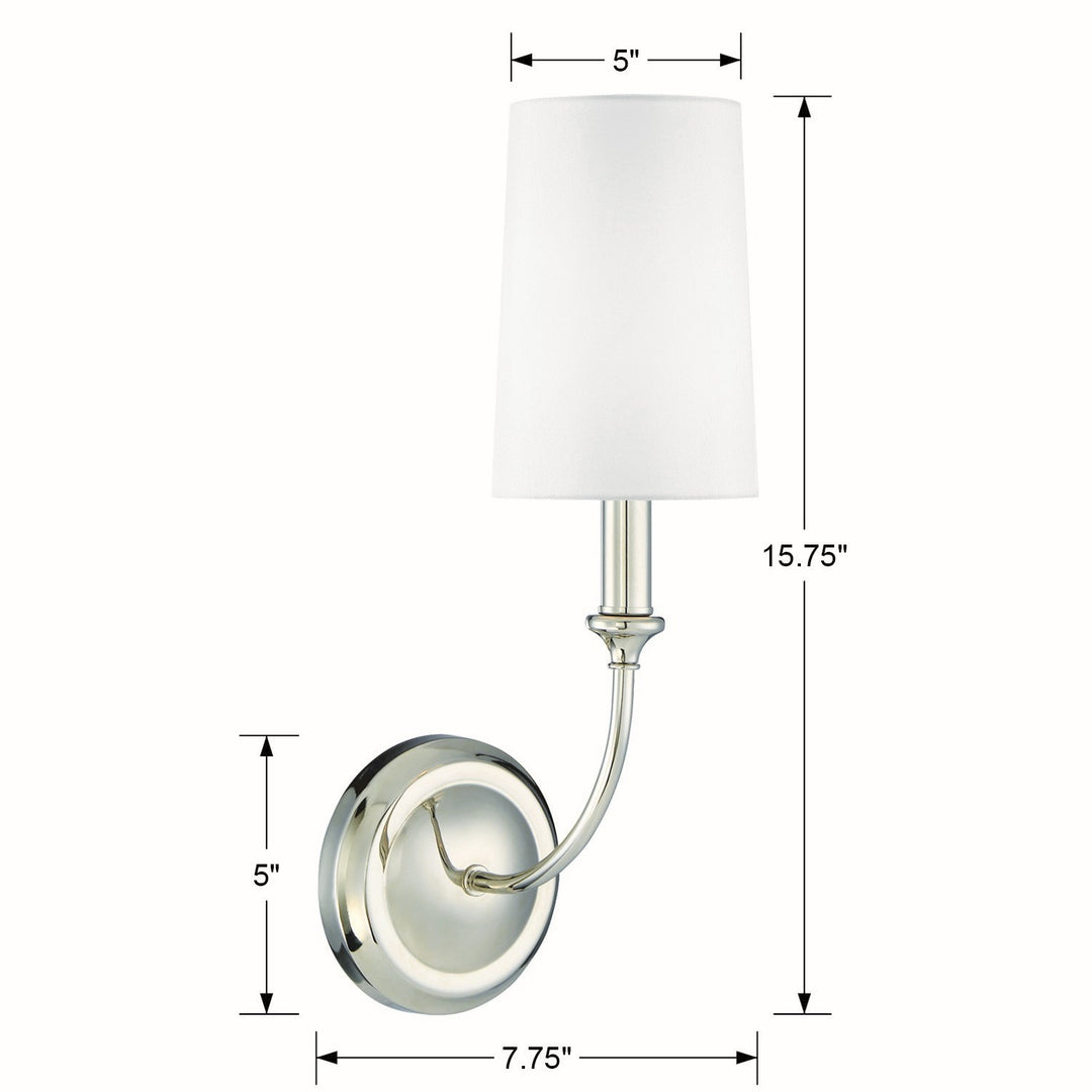 Crystorama - 2241-PN - One Light Wall Sconce - Sylvan - Polished Nickel