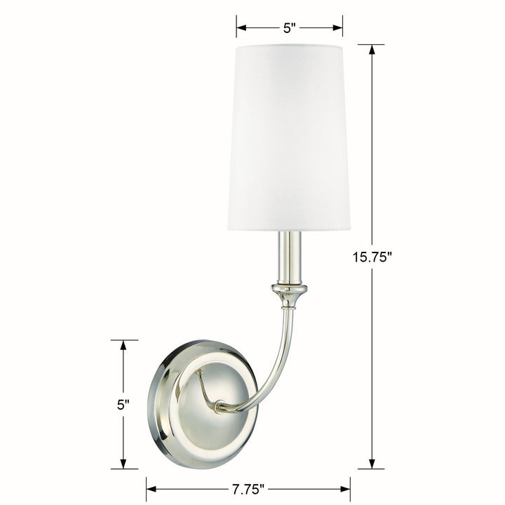 Crystorama - 2241-PN - One Light Wall Sconce - Sylvan - Polished Nickel