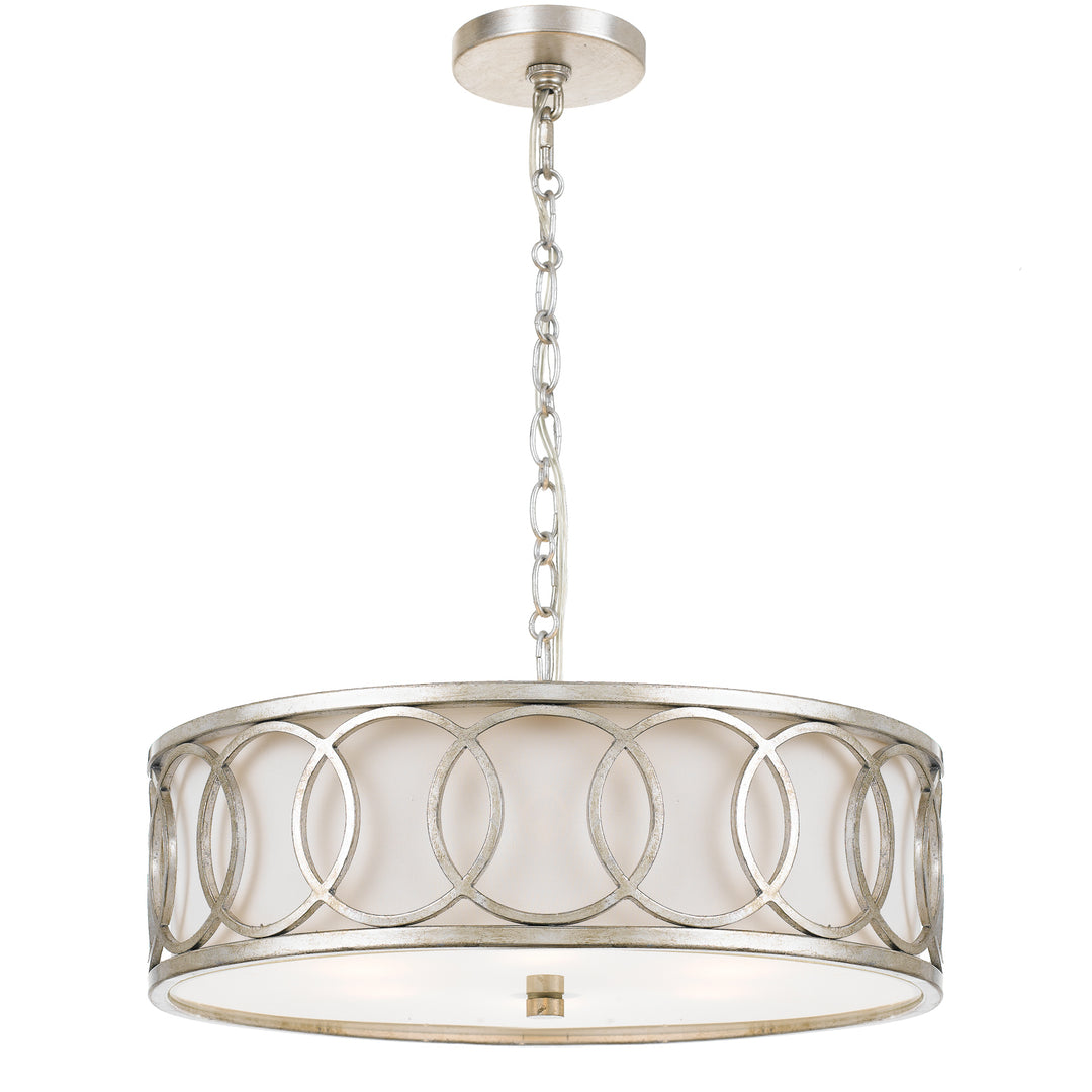 Crystorama - 287-SA - Six Light Chandelier - Graham - Antique Silver