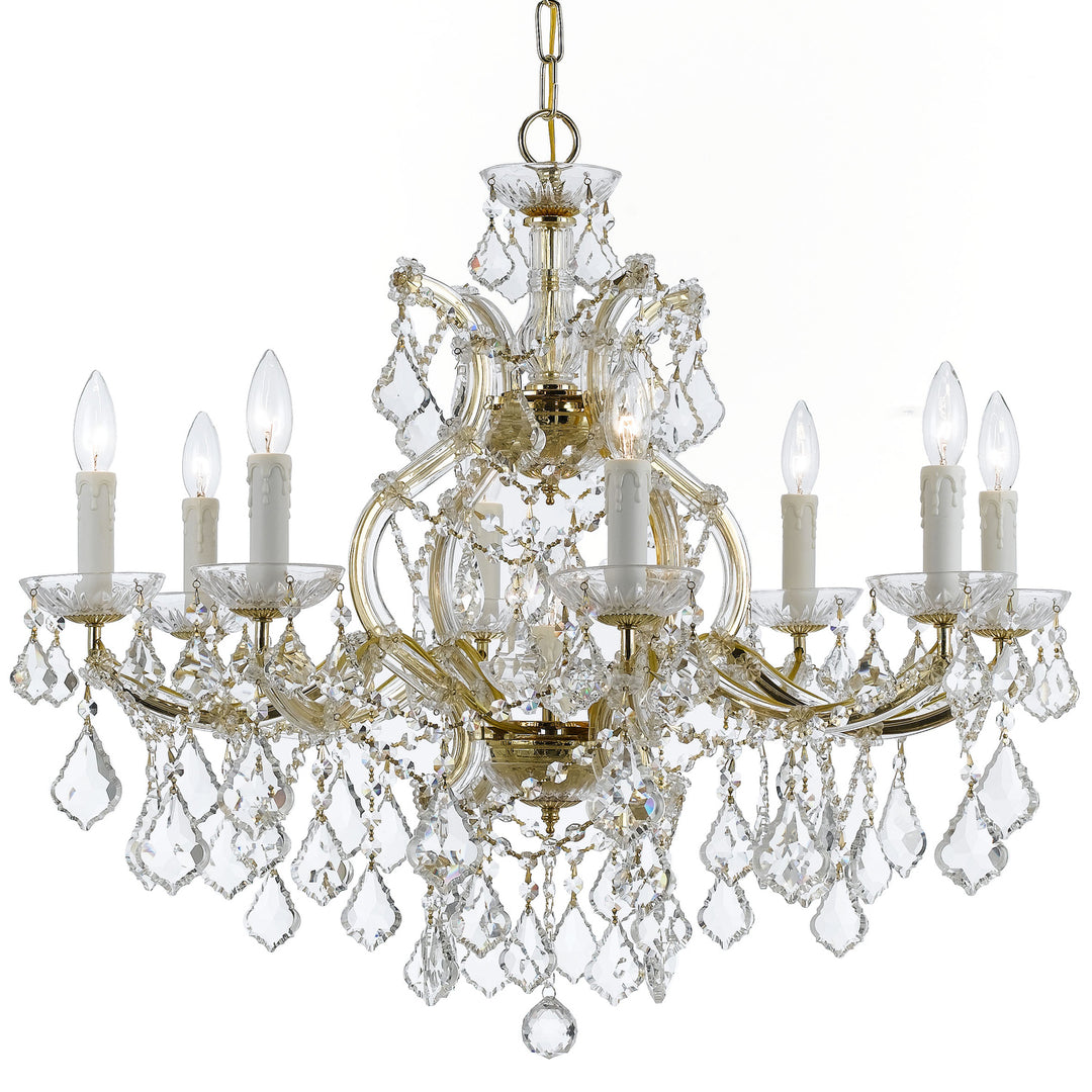 Maria Theresa Nine Light Chandelier in Gold - available from The Lighting Shoppe, trusted by Canadian homeowners