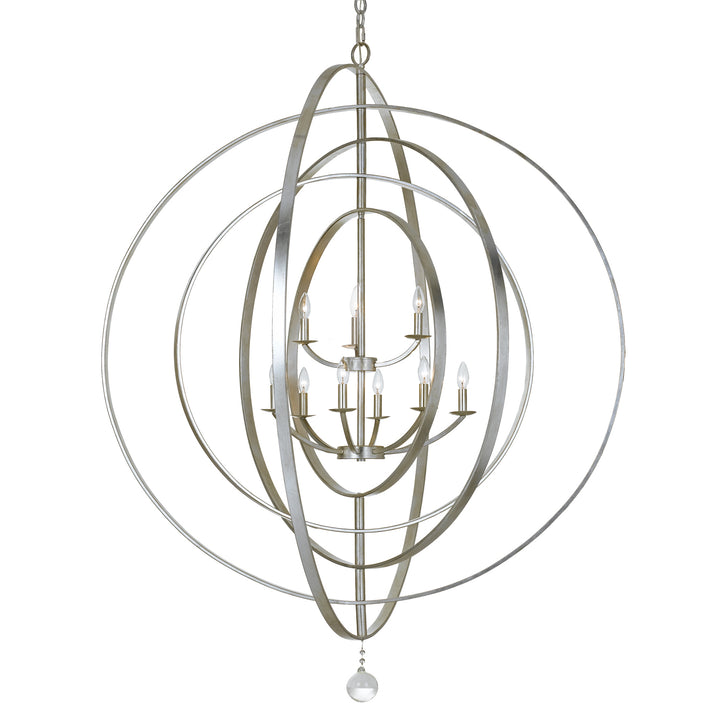 Luna Nine Light Chandelier in Antique Silver - available from The Lighting Shoppe, trusted by Canadian homeowners