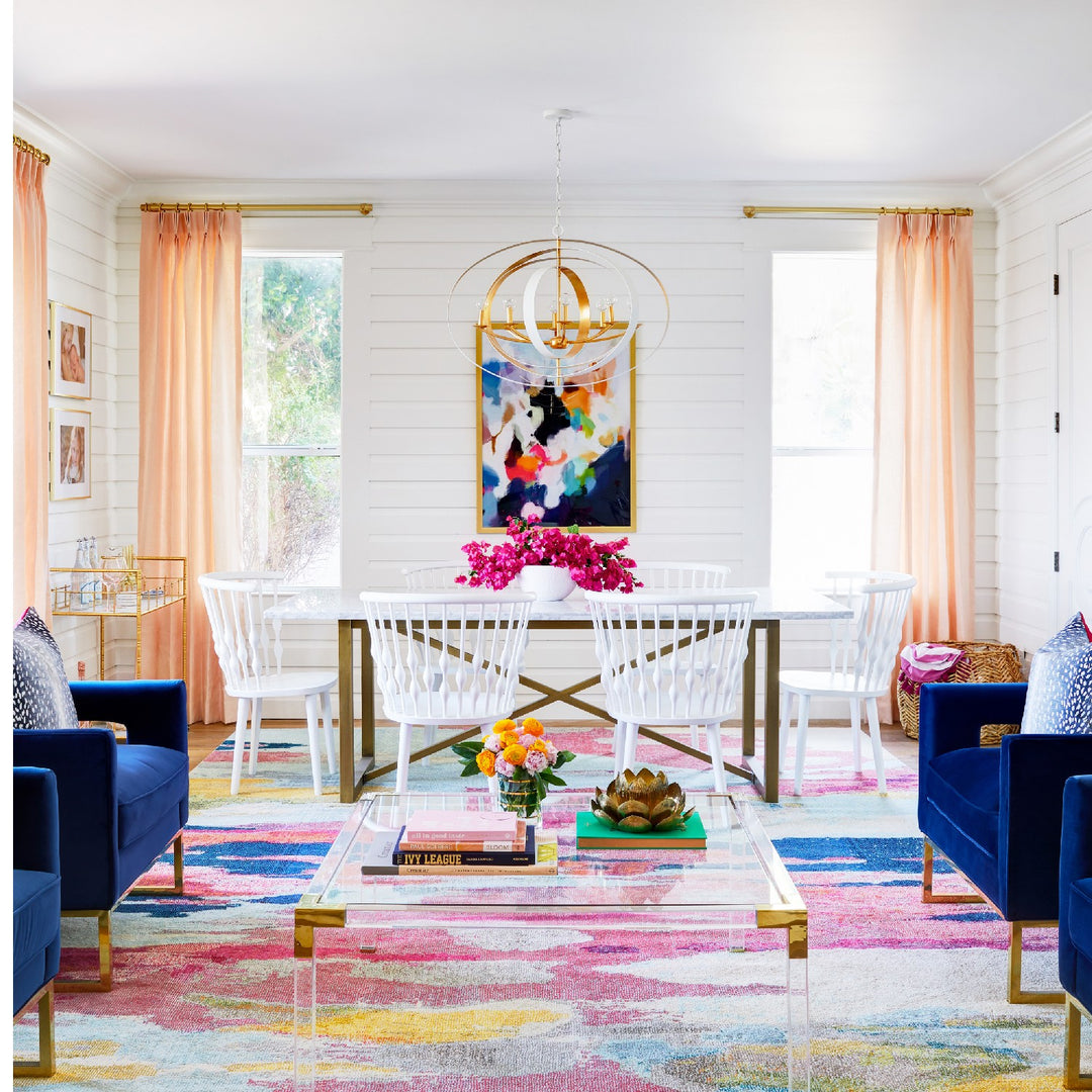 Crystorama - 588-MT-GA - Eight Light Chandelier - Luna - Matte White + Antique Gold