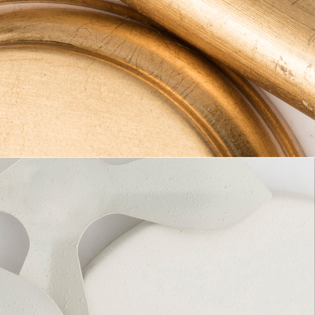 Crystorama - 588-MT-GA - Eight Light Chandelier - Luna - Matte White + Antique Gold