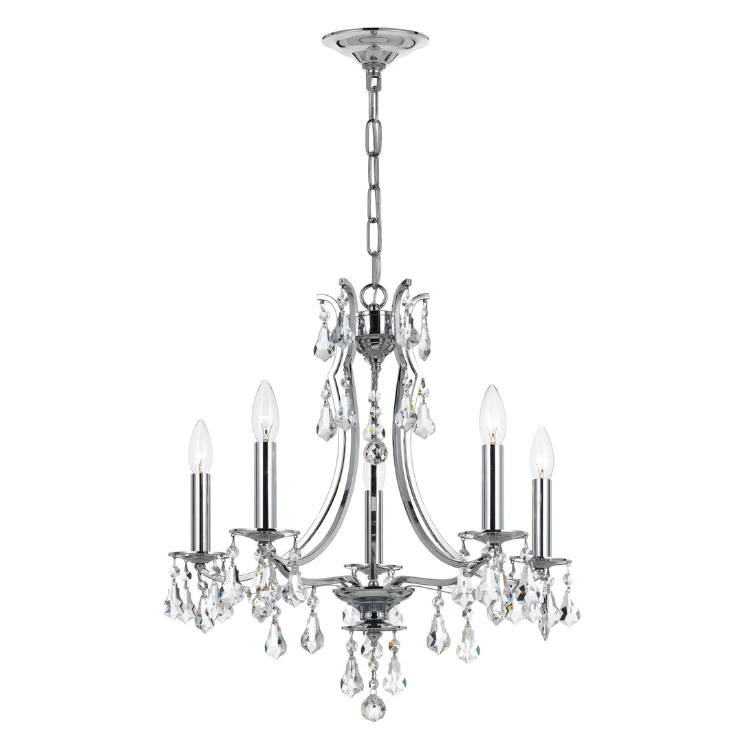 Crystorama - 5935-CH-CL-MWP - Five Light Chandelier - Cedar - Polished Chrome