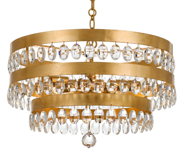 Perla Five Light Chandelier in Antique Gold - available from The Lighting Shoppe, trusted by Canadian homeowners