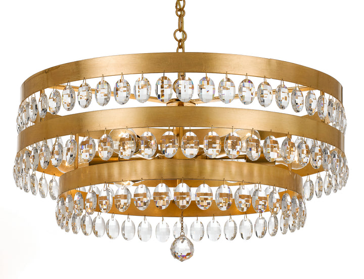 Perla Six Light Chandelier in Antique Gold - available from The Lighting Shoppe, trusted by Canadian homeowners