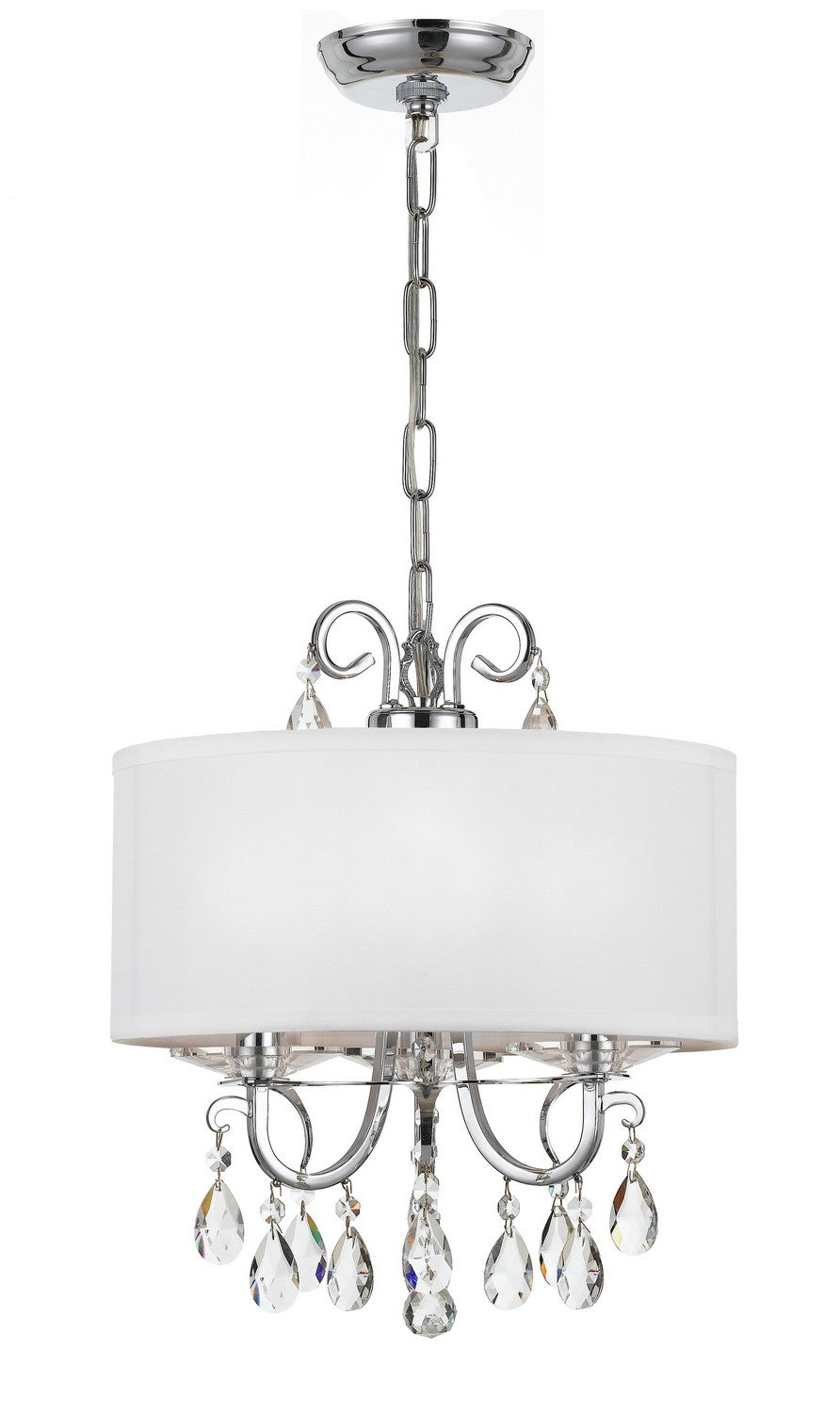 Othello Three Light Mini Chandelier in Polished Chrome - available from The Lighting Shoppe, trusted by Canadian homeowners