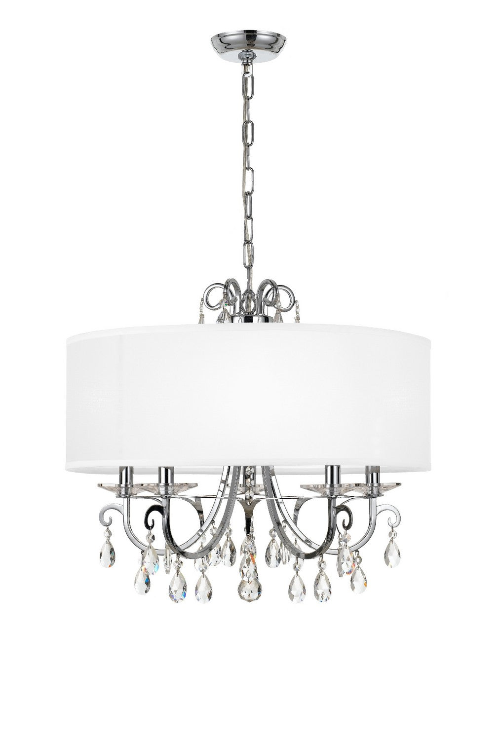 Othello Five Light Chandelier in Polished Chrome - available from The Lighting Shoppe, trusted by Canadian homeowners
