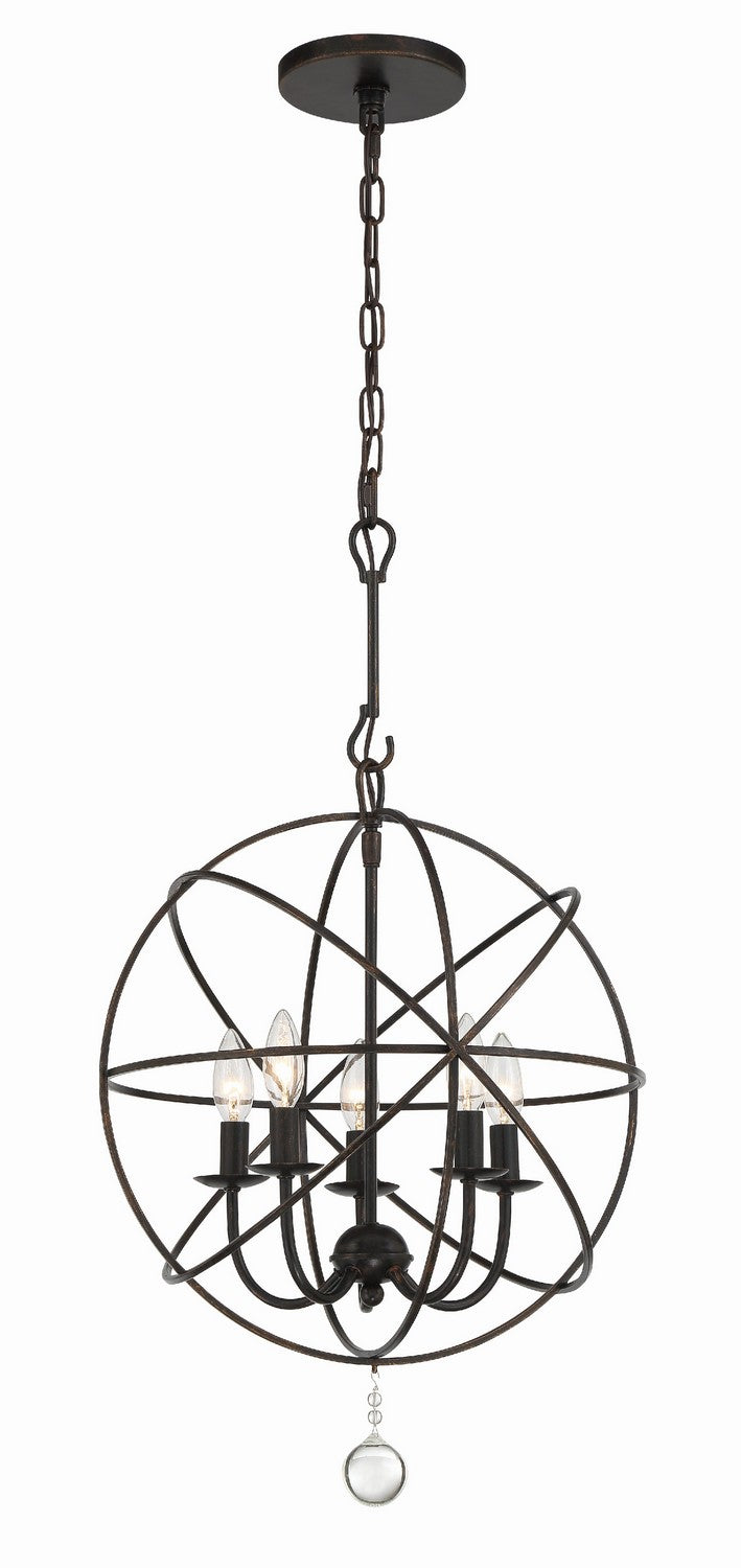 Solaris Five Light Mini Chandelier in English Bronze - available from The Lighting Shoppe, trusted by Canadian homeowners