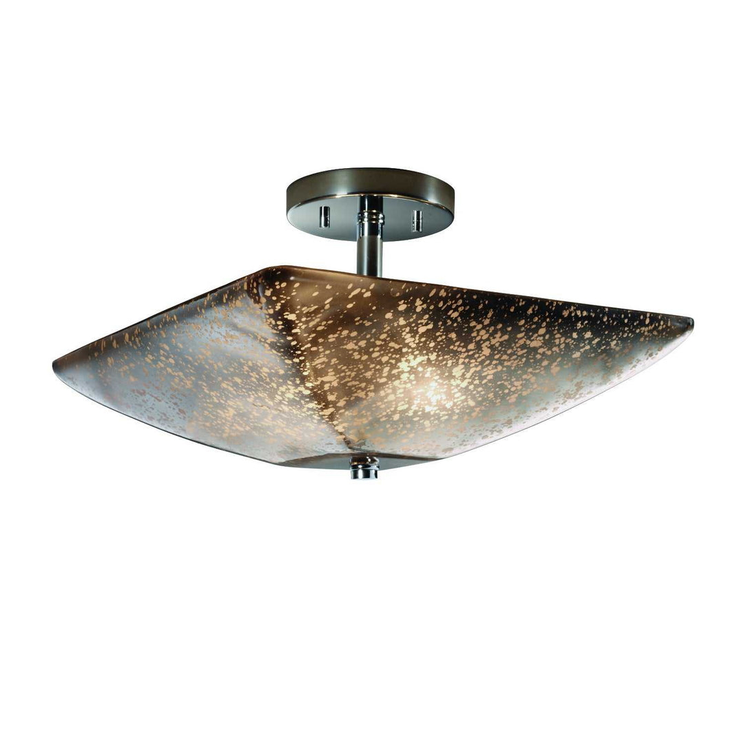 Fusion Two Light Semi-Flush Mount in Polished Chrome Justice Designs