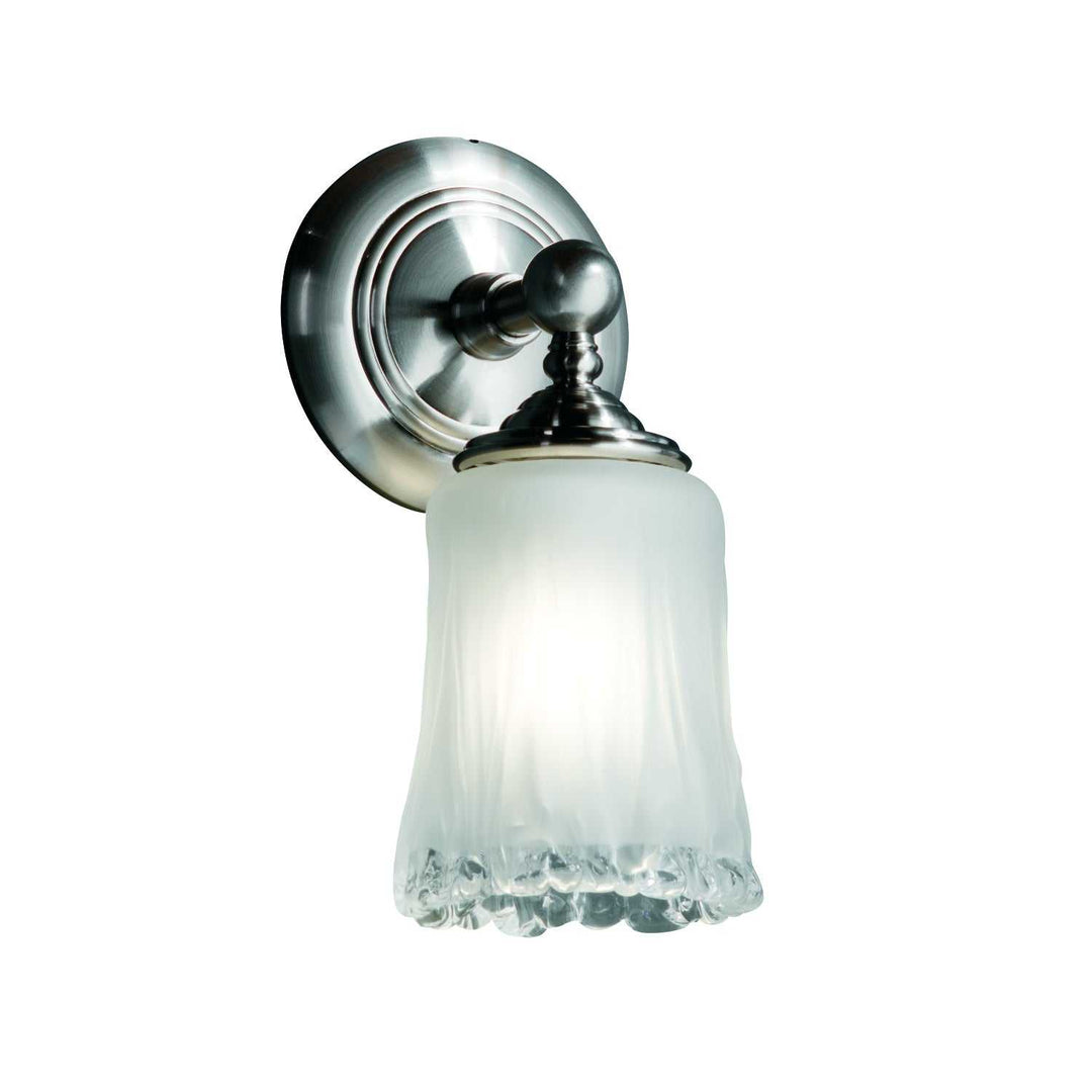 Veneto Luce One Light Wall Sconce in Brushed Nickel Justice Designs