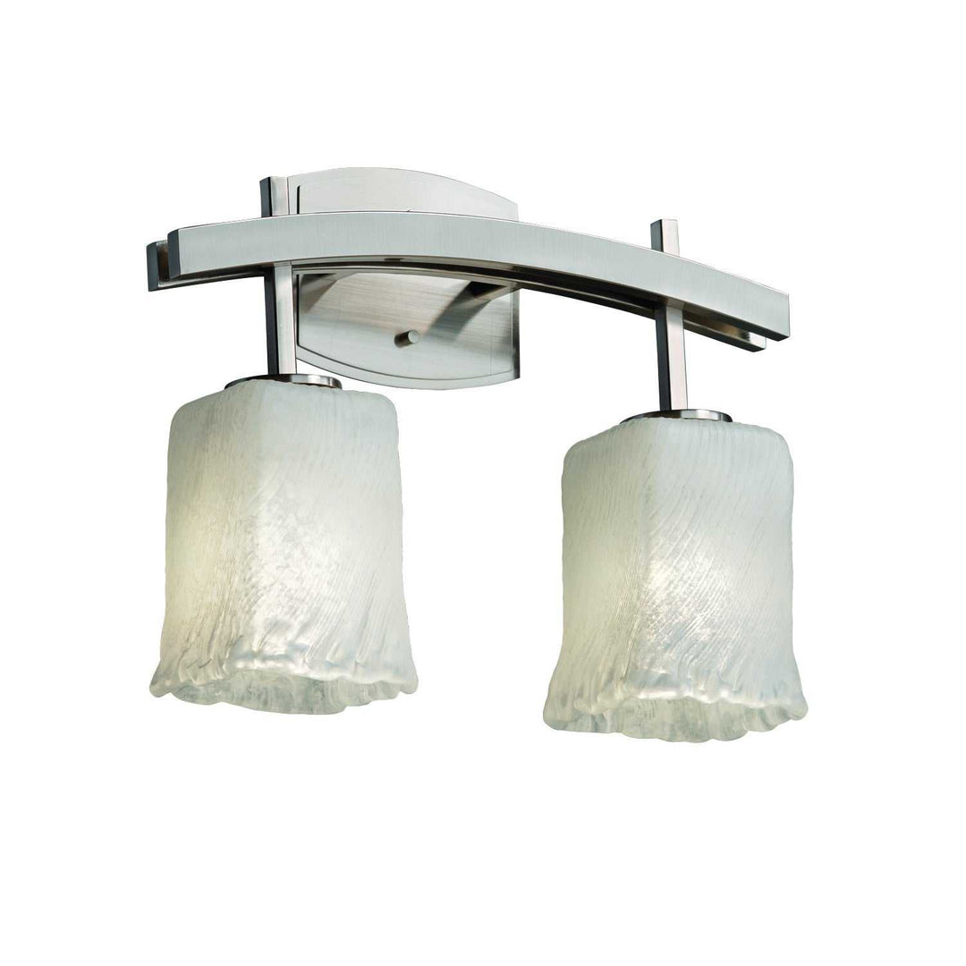 Veneto Luce Two Light Bath Bar in Brushed Nickel Justice Designs