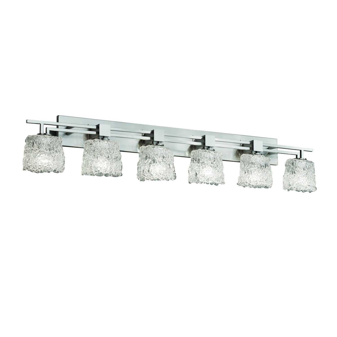 Veneto Luce Six Light Bath Bar in Brushed Nickel Justice Designs
