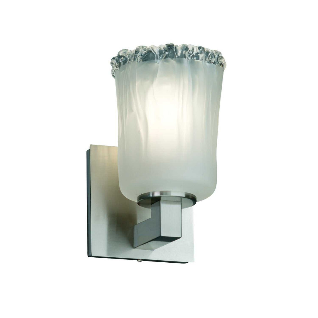 Veneto Luce One Light Wall Sconce in Brushed Nickel Justice Designs